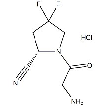 (S)-1-}(2-Aminoacetyl)-4},4-difluoropyrrolidín-2-carbonitrile Trifluoroacetat CAS No.:1448440-51-4